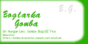 boglarka gomba business card